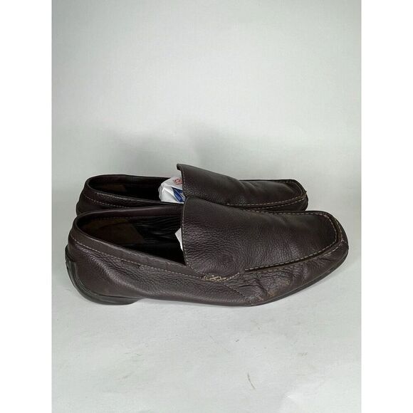 Lacoste Brown Leather Casual Comfort Driving Loafers Shoes Men Size 13M US/46EU - Picture 1 of 13